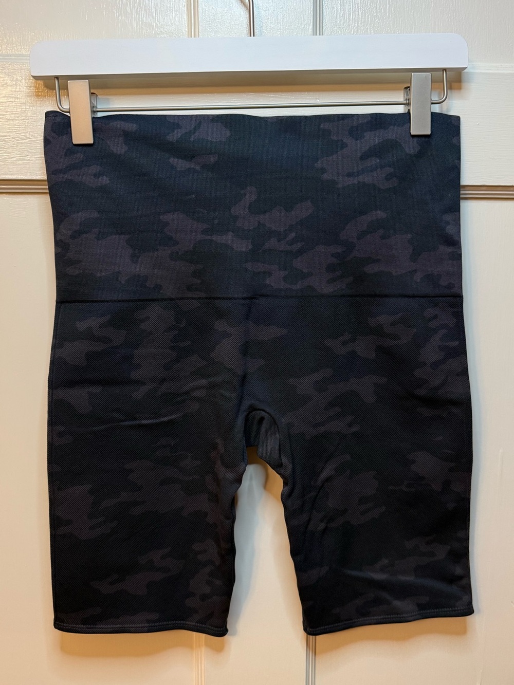 SPANX Look At Me Now Bike Shorts in Black Camo